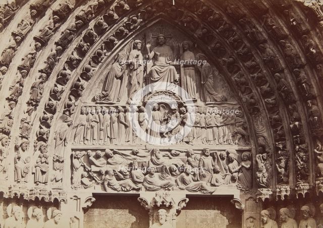 Cathédrale Notre-Dame, Paris, between 1880-1890.  Creator: J Kuhn.