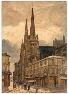 Cathédrale Sainte-André de Bordeaux, 1832. Creator: Adrien Dauzats (French, 1804-1868)