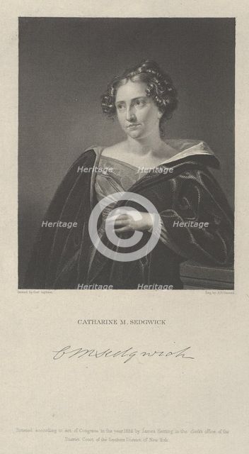 Catherine Maria Sedgwick, 1832. Creator: Asher Brown Durand.