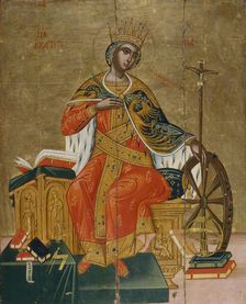 Catherine of Alexandria (Skoufos), 1660. Creator: Philotheos Skoufos