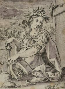 Catherine of Alexandria, unknown date. Creator: Anon