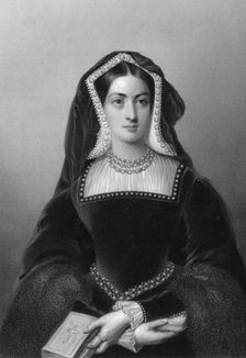 Catherine of Aragon (1485-1536), the first wife of King Henry VIII, 1851.Artist: JW Knight
