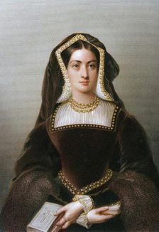 Catherine of Aragon (1485-1536), the first wife of King Henry VIII, 1851. Creator: JW Knight