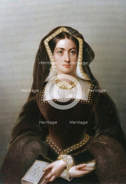 Catherine of Aragon (1485-1536), the first wife of King Henry VIII, 1851. Creator: JW Knight.