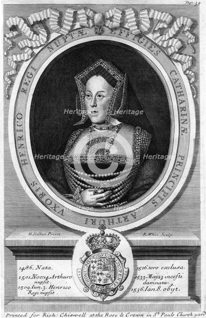 Catherine of Aragon, first wife of Henry VIII of England.Artist: R White