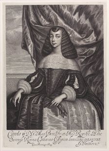 Catherine of Braganza, 1662. Creator: William Faithorne