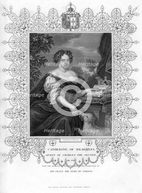 Catherine of Braganza, Queen Consort of King Charles II of England, (19th century).Artist: S Freeman