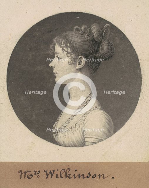 Catherine Andrews Wilkinson, 1808. Creator: Charles Balthazar Julien Févret de Saint-Mémin.