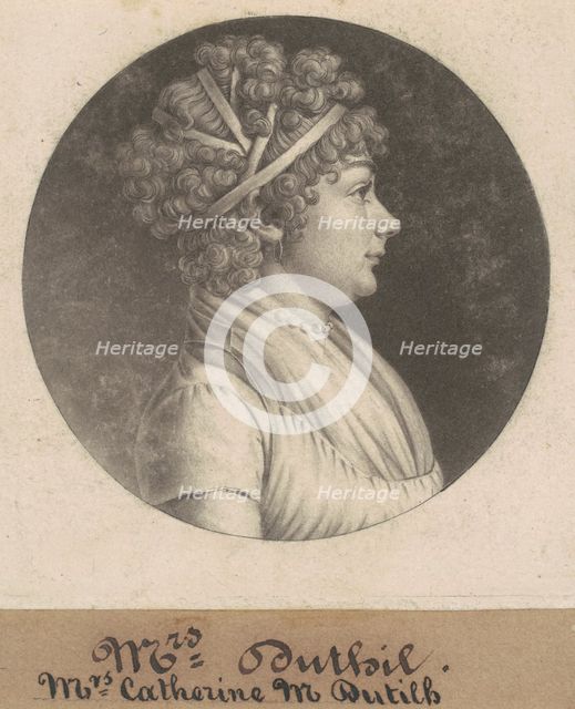 Catherine D. Dutilh, 1801. Creator: Charles Balthazar Julien Févret de Saint-Mémin.