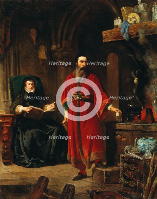 Catherine de' Medici and the Alchemist Cosimo Ruggieri, 1867. Creator: Lulvès, Jean (1833-1889).