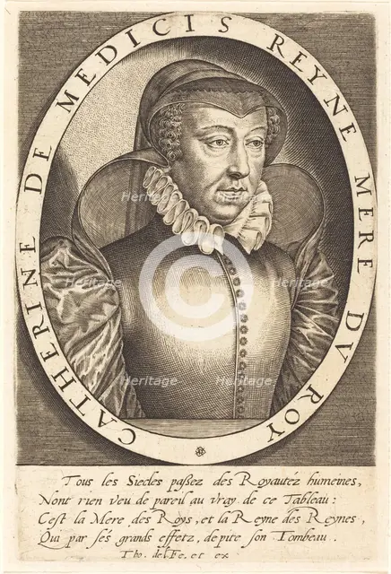 Catherine de Medici, Queen of France. Creator: Thomas de Leu.