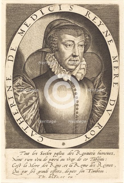Catherine de Medici, Queen of France. Creator: Thomas de Leu.
