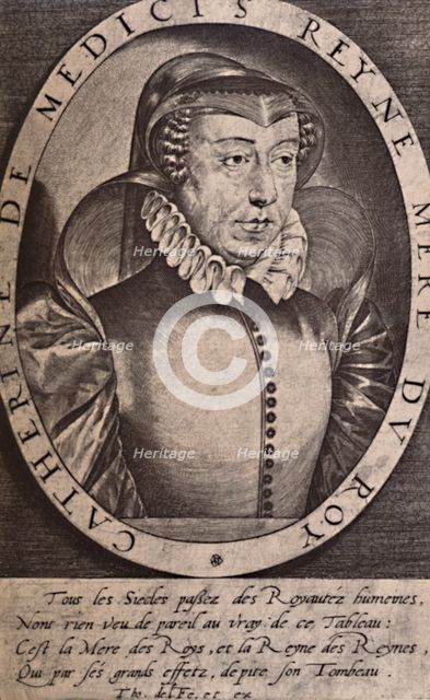 Catherine de' Medici, Queen of Henry II of France, c16th century (1894). Artist: Thomas de Leu.