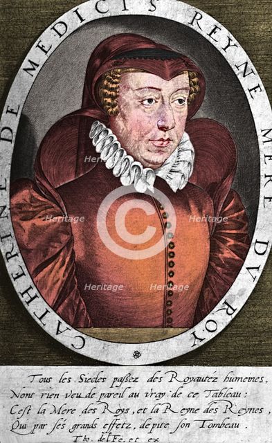 Catherine de' Medici, Queen of Henry II of France, c16th century (1894). Artist: Thomas de Leu.