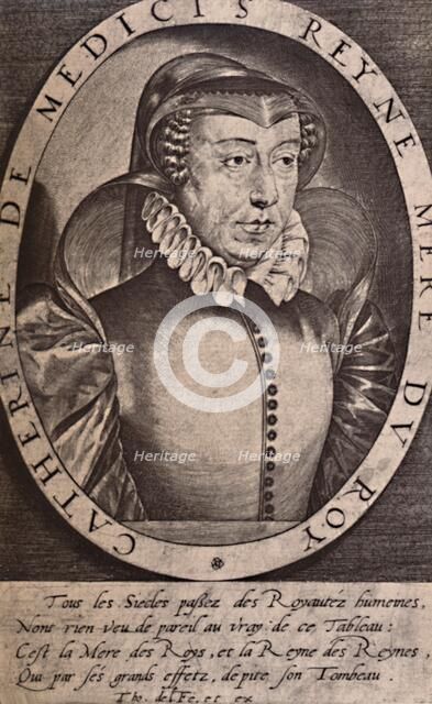 Catherine de' Medici, Queen of Henry II of France, c16th century (1894). Artist: Thomas de Leu.