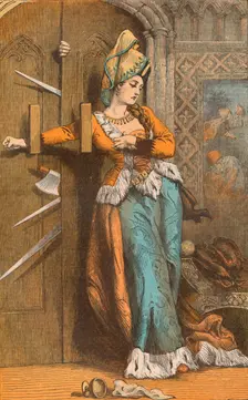 Catherine Douglas Barring the Door, (15th century), c1910