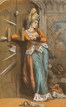 Catherine Douglas Barring the Door, (15th century), c1910