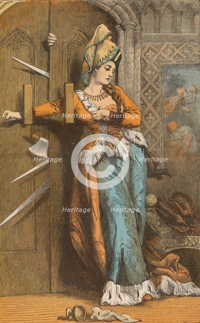 Catherine Douglas Barring the Door, (15th century), c1910. Artist: Unknown