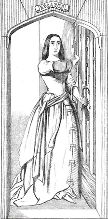 Catherine Douglas - fresco by Mr. Redgrave, 1844. Creator: Unknown