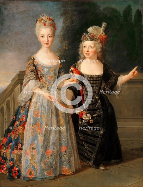 Catherine-Eléonore-Eugènie de Béthisy, future Princess of Montauban, and her brother Eugène de Béthi Artist: Belle, Alexis Simon (1674-1734)