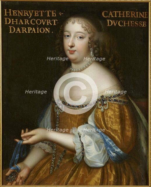 Catherine Henriette d'Harcourt, duchesse d'Arpajon (1631-1701), ca 1665. Creator: Beaubrun, Charles (1604-1692).