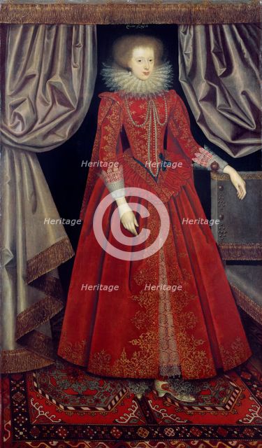 Catherine Howard, Countess of Suffolk, c1615. Artists: William Larkin, Catherine Howard.