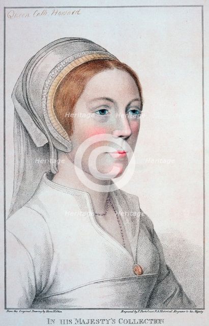 Catherine Howard, fifth wife of Henry VIII, (1796). Creator: Francesco Bartolozzi.
