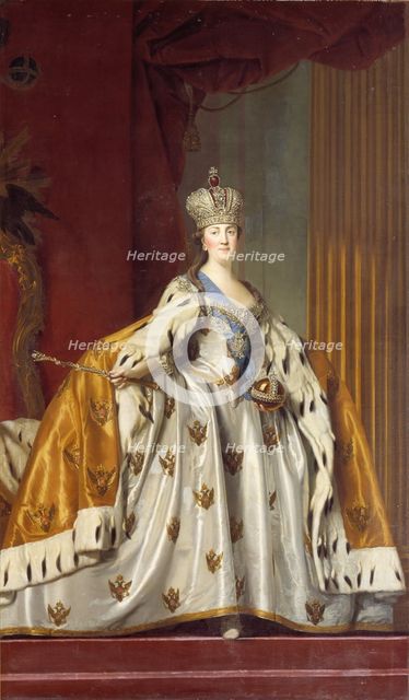 Catherine II of Russia in coronation dress, 1766 Creator: Vigilius Erichsen.