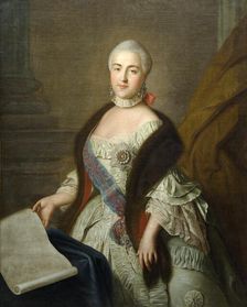 Catherine II as Grand Duchess Ekaterina Alekseyevna 1762. Creator: Argunov, Ivan Petrovich (1729-1802)