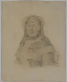 Catherine II in mourning, 1762. Artist: Chemesov, Yefgraf Petrovich (1737-1765)