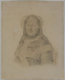 Catherine II in mourning, 1762. Artist: Chemesov, Yefgraf Petrovich (1737-1765)