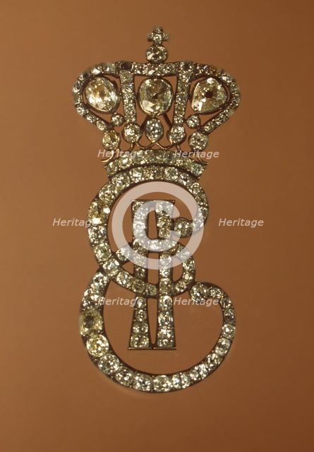 Catherine II's Monogram for the Maids of Honour, Between 1775 and 1780. Artist: Orders, decorations and medals  