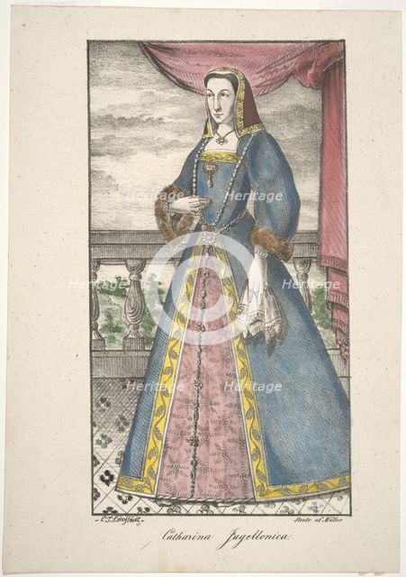 Catherine Jagellon. Artist: Löwstädt, Carl Theodor (active Early 19th cen.)