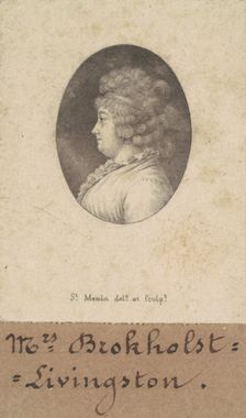 Catherine Keteltas Livingston, 1797-1798. Creator: Charles Balthazar Julien Févret de Saint-Mémin