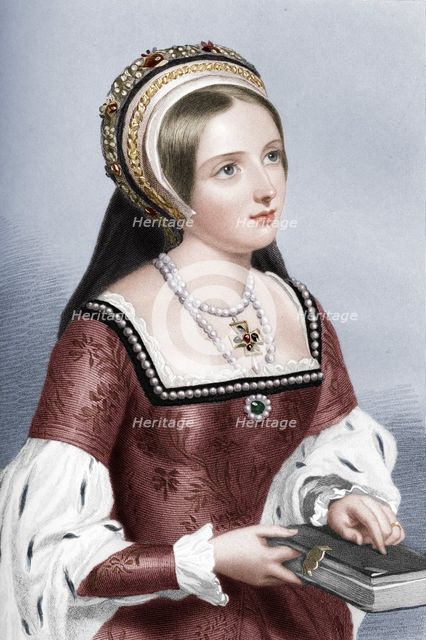 Catherine Parr (1512-1548), the sixth wife of King Henry VIII, 1851. Artist: William Henry Mote.