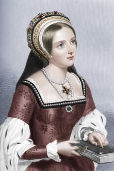 Catherine Parr (1512-1548), the sixth wife of King Henry VIII, 1851. Artist: William Henry Mote