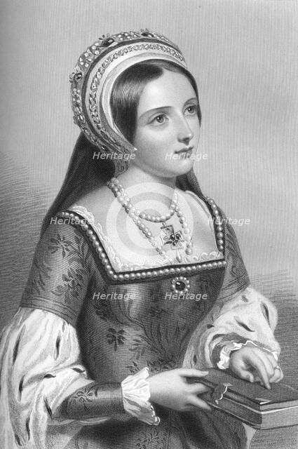 Catherine Parr (1512-1548), the sixth wife of King Henry VIII, 1851.Artist: WH Mote