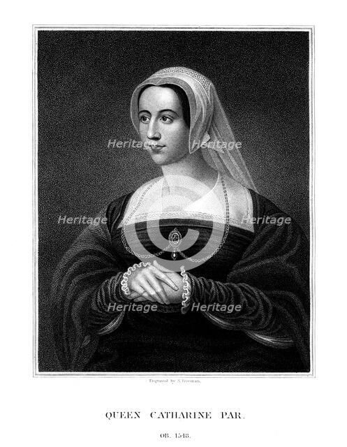 Catherine Parr, Queen Consort of Henry VIII, (1823).Artist: S Freeman