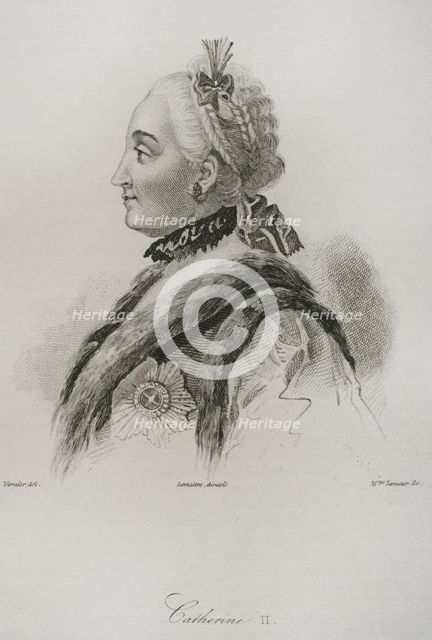 Catherine the Great,1839. Creator: Mme Lesueur.