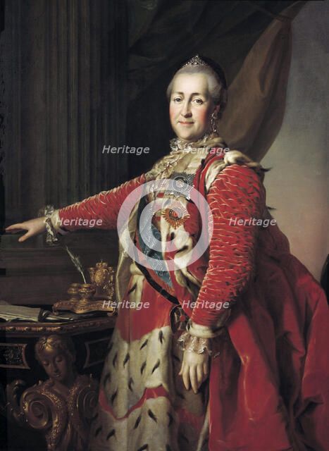 Catherine the Great, Empress of Russia, 1782.  Artist: Dmitry Levitsky