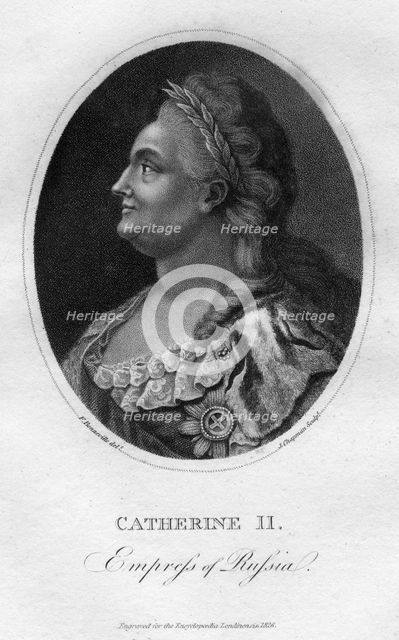 Catherine the Great, Empress of Russia, (1826).Artist: J Chapman