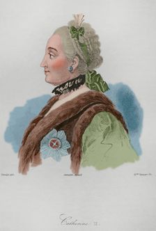 Catherine the Great or Catherine II, (1729-1796), Empress of Rusia from 1762 to 1796. Creator: Augustin François Lemaitre