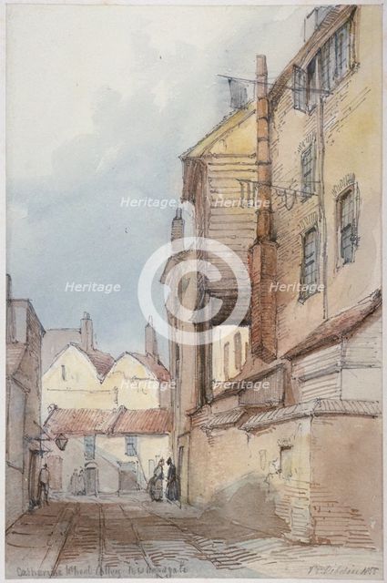 Catherine Wheel Alley, City of London, 1855.                                            Artist: Thomas Colman Dibdin