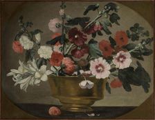 Catino con fiori, c1635-1640. Creator: Strozzi; Bernardo (1581-1644)