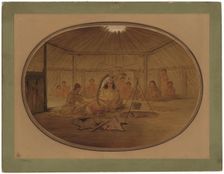 Catlin Feasted by the Mandan Chief, 1861/1869. Creator: George Catlin