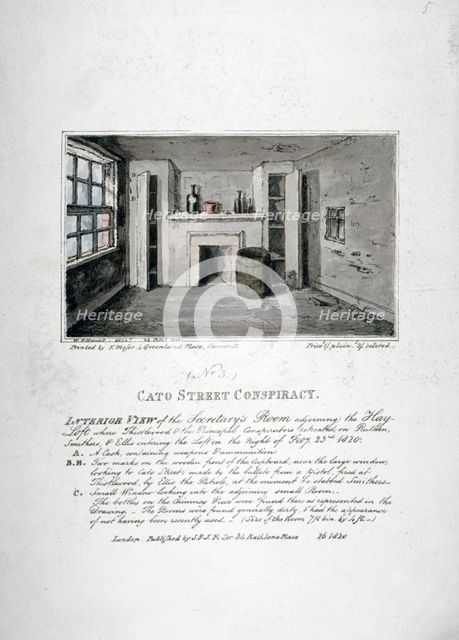 Cato Street conspiracy, 1820. Artist: F Moser