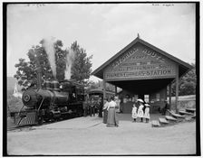 Catskill Mountain railway station, Haines Corners, Catskill Mountains, N.Y., (1902?). Creator: Unknown