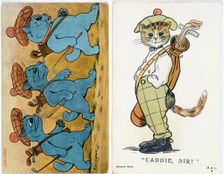 Cats with a golfing theme, c1910. Creator: Unknown