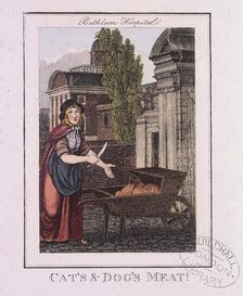 Cat's and Dog's Meat! Cries of London, 1804. Artist: Anon