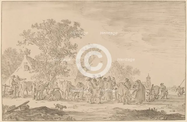 Cattle Market, 1767. Creator: Cornelis Ploos van Amstel.